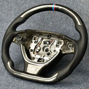 Volant sport en cuir et fibre de carbone pour BMW Série 5/<span class=keywords><strong>7</strong></span> 2010-2016 F10/F18 GT 525/530, sur mesure pour <span class=keywords><strong>Gran</strong></span> <span class=keywords><strong>Turismo</strong></span> - Product Image 2