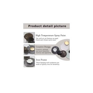 Arte de pared de metal artesanal con acento decorativo antiguo para hogares, hoteles y espacios comerciales, fácil instalación incluida - Product Image 5