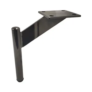 Pinlong gute Qualität schwarz 18 cm Metall Eisen Chrome-Möbel Beine Sofa Eckbeine Grundlage