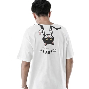 Men's T-shirt Short Sleeve T-shirt Custom Loose Cats <strong>Funny</strong> Cartoon <strong>Tshirts</strong> With Logo Custom Logo Printed Printed T Shirts T/T - Product Image 1