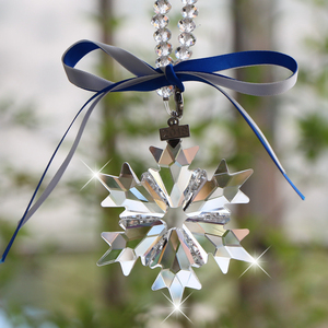 K9 <b>Crystal</b> Snowflake Pendant for Christmas Ornament Hanging Car Decor - Product Image 1