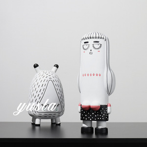 Décorations d'intérieur modernes et minimalistes en résine, style dessin animé mignon, pour chambres d'enfants, salons, entrées, armoires et meubles TV - Product Image 2