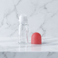 Flacon de parfum à bille rechargeable de 30 ml en verre, avec bouchon à vis hermétique, personnalisable, couleurs variées, pour déodorant, forme rectangulaire