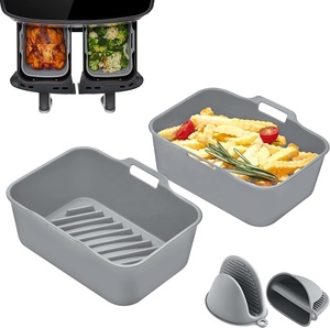 Revestimientos de Silicona para Freidora de Aire, Moldes Cuadrados de Silicona Reutilizables y Herramientas de Repostería, 1 por Kit, para Usar con Freidora de Aire - Product Image 2