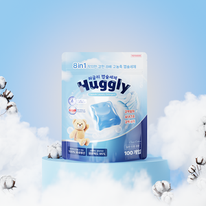 Cápsulas de Detergente Huggly 8 en 1 con Logotipo Personalizado, Aroma a Algodón de Azúcar, Extra Concentrado, Limpieza Profunda para Lavandería Doméstica Individual - Product Image 5