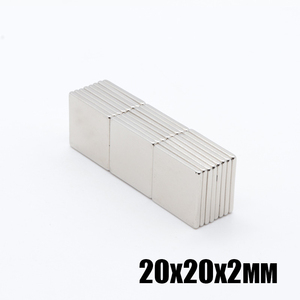 Ndfeb Nicuni N52 Super Sterke 20Mm X 20Mm X <span class=keywords><strong>2Mm</strong></span>-3Mm Dikte Blok Neodymium Magneten - Product Image 5
