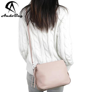 Sacs à bandoulière en cuir véritable AndoBag pour femmes, grande capacité, mode, multi-compartiments, sac coquille 2813 - Product Image 1