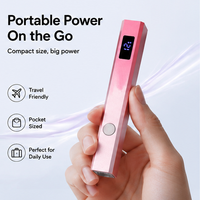 Lampe à ongles LED sans fil rechargeable à double source de lumière UV à séchage rapide 3W en plastique pour usage domestique et professionnel