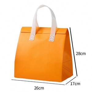 Sac à déjeuner isotherme pliable en tissu non tissé, réfrigérateur, porte-aliments à emporter pour la livraison de boissons et les courses - Product Image 5