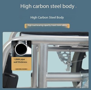 Siège de toilette en aluminium léger pour fauteuil roulant Scooter de mobilité portable multifonctionnel imperméable et lavable pour personnes âgées à l'hôpital - Product Image 4