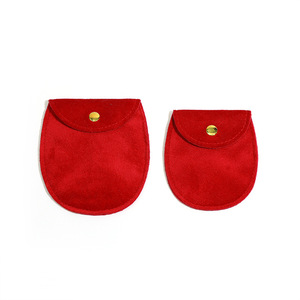 Gran oferta, embalaje de terciopelo, bolsa de joyería, pequeño collar con solapa verde, anillos, bolsa de terciopelo con botón dorado - Product Image 4