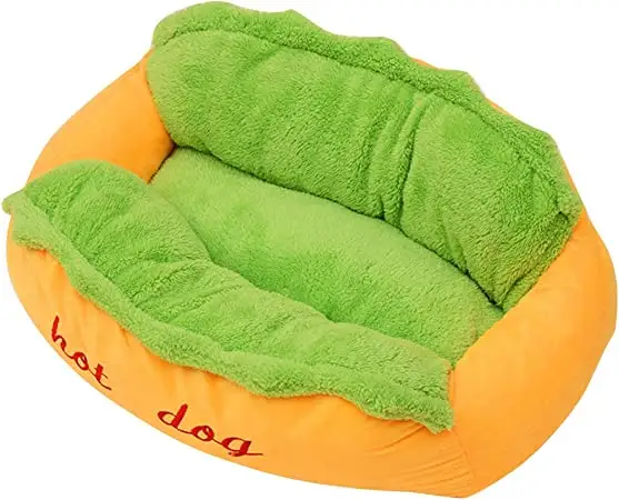Hotdog Cute Dog Bed Pet Bed Dog Cat Beds Bedding Pet Sleeping Nest for Dogs Cats
