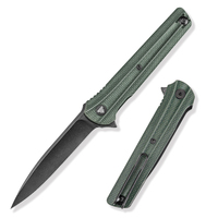 Couteau de poche pliant extérieur en acier inoxydable 14C28N pour la chasse, le camping et la survie avec manche en micarta