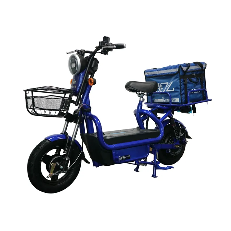 New Takeaway Electric Moped 500 Wát 48V E Xe Đạp Giao Hàng Hộp Thức Ăn Nhanh Người Lớn Xe Đạp Điện