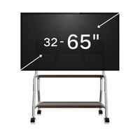 Chariots TV mobiles universels en métal à roulettes à 360 degrés, support de télévision LED LCD plasma réglable en hauteur, 32 à 55 pouces, vente chaude