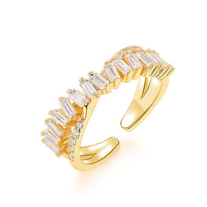 Anello Aperto Regolabile per Donne, Gioiello da Dito Minimalista di Lusso alla Moda - Product Image 1