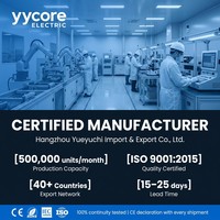 Disjoncteur à quatre pôles Yycore DZ47-63 4P MCB 6A-63A 4,5kA 400V Courbe C IEC 60898-1 CE IP20 PA66 Plastique ignifuge L1 L2