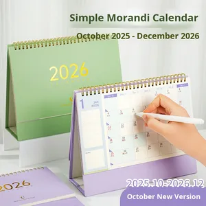 2026 tùy chỉnh Công ty năm mới Màu đỏ Sáng tạo thiết kế đơn giản giấy văn phòng trang trí Lịch Bàn hàng tháng - Product Image 3