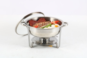 Réchaud à buffet rond en verre Ecocomy, équipement hôtelier, acier inoxydable, Chine - Product Image 3