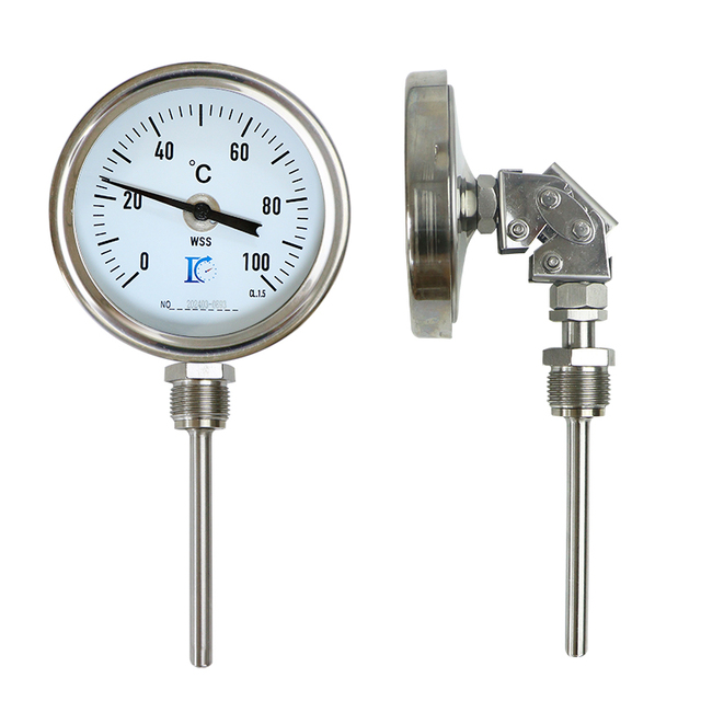 All Stainless Steel Universal Rotating Bimetal Thermometer