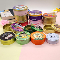 Boîte en fer blanc laquée personnalisée OEM avec logo en relief, emballage cadeau pour bonbons, qualité alimentaire, avec couvercle, brosse, pour sucre, chocolat, sérigraphie