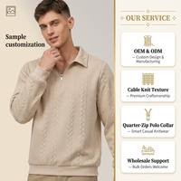 Pull à col roulé en laine torsadée pour homme FNJIA, demi-zip, manches longues, pour le bureau, fabrication sur mesure, marque privée