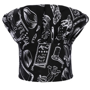 Chef Hat Men's Woven Cotton Tall Hat Monochrome Restaurant Kitchen Work Cap - Product Image 5