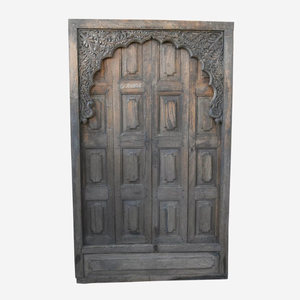 Artisanat Haswani, fenêtre Jharokha en bois sculptée à la main, design royal vintage - Product Image 1