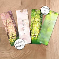 Juego de Marcadores de Libros con Diseño de Árbol de las Cuatro Estaciones, Marcadores Estéticos con Escenas de Primavera, Verano, Otoño e Invierno, Marcador de Lectura Inspirador