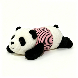 Oreiller en peluche panda personnalisé, peluche panda lestée douce, oreiller de sommeil en peluche panda câlin, coussin long en peluche panda - Product Image 1