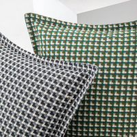 Nouvelle Arrivée Housse de Coussin Décorative Moderne en Tissu Teint à la Fils Motif Pied-de-Poule Américain pour Canapé, Lit, Salon et Décoration Intérieure
