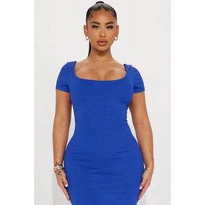 Vestido de Encaje Casual para Mujer, Estilo Personalizado de Alta Calidad OEM, Cuello Asimétrico, Manga Corta, Abertura Lateral, Mini, Color Sólido, Otoño - Product Image 3