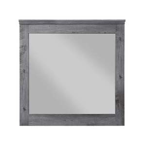 Espejo de pared cuadrado Db Vidalia con marco de roble gris envejecido, diseño minimalista para pasillo, baño, uso decorativo - Product Image 1