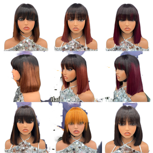 วิกผมมนุษย์ผมเรมี่<span class=keywords><strong>ยาว</strong></span>แบบบราซิลผมมนุษย์100% ผม<span class=keywords><strong>หน้าม้า</strong></span>แบบไม่ใช้กาวสองชั้น - Product Image 1