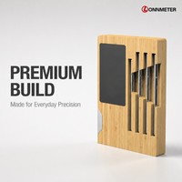 Thermomètre de cuisson sans fil intelligent pour barbecue via connexion APP, ±0.5 ° Lecture précise avec 4 sondes en acier inoxydable