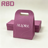 Boîte cadeau de luxe personnalisée avec logo OEM, boîte en papier violette pour pâtisseries de l'Aïd du Moyen-Orient