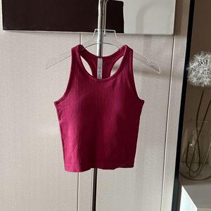 Soutien-gorge de yoga respirant pour femme Lulu, soutien-gorge de yoga à maintien élevé, court, hautement élastique, doux pour la peau, veste de fitness de yoga - Product Image 6