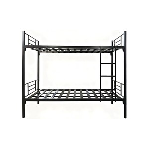 Diseño moderno de dos pisos, tamaño Queen, marco de hierro de metal <span class=keywords><strong>cama</strong></span> con <span class=keywords><strong>escalera</strong></span> <span class=keywords><strong>para</strong></span> almacenamiento de camas gemelas o apartamentos, precio de fábrica disponible - Product Image 1