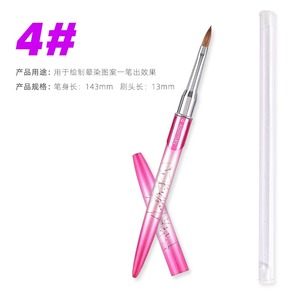 Kolinsky Nail <b>Brush</b> Set Liner Painting UV Gel Metal Handle Silicone Dotting Manicure Salon Drawing Detailing Nail Art Tool - Product Image 6