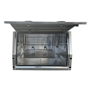1300*1770*860mm Auvent complet personnalisé en alliage d'aluminium brut pour camionnette et remorque, avec boîte à outils, type aile de mouette et 2 portes - Product Image 4