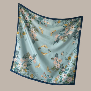 女性用シルクスカーフ90x90シルクスカーフ女性カスタムデジタルプリント