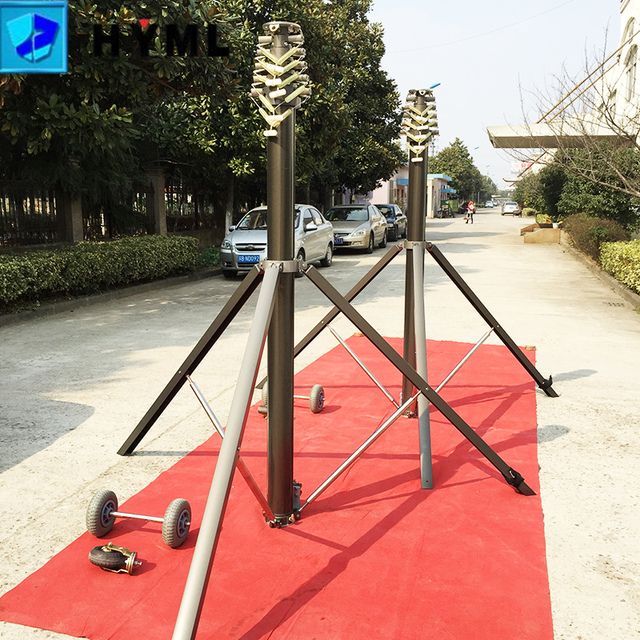 Outdoor Steel Support Frame Lifting Mast Tripod with Wheels for Square Application Various Purposes