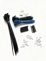 Kit d'outils ménagers pour la gestion des câbles, comprenant des serre-câbles en plastique autobloquants OEM et un kit de réparation, avec boîte de rangement en plastique