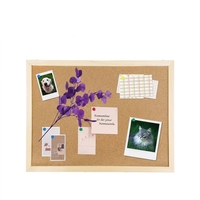 Tableau d'affichage en liège avec cadre en bois personnalisé pour écriture et dessin, idéal pour la maison et l'école (vente en gros)