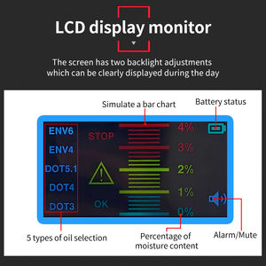 DOT3ตรวจพบเซ็นเซอร์ที่มีความไวสูง DOT4/DOT5.1/ENV4/ENV6น้ำมันเบรกรถยนต์เครื่องทดสอบน้ำมันเบรกดีหรือไม่ดี - Product Image 5