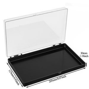 กล่องพลาสติกใสฝาดำแบบแข็งพร้อมบานพับ สำหรับจัดแสดงของชำร่วย ตัวอย่าง ของสะสม และเก็บแร่ธาตุ - Product Image 5
