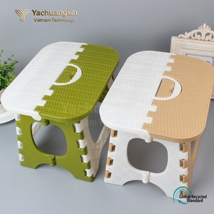 Foldable <b>Plastic</b> <b>Stool</b> Square PP Material Minimalist Design Modern Style Outdoor Furniture Bathroom Use - Product Image 4