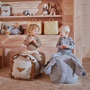 Tabouret doux en forme de lion pour enfants, coussin en mousse à haute élasticité, pour la décoration de la salle de jeux des enfants - Product Image 4