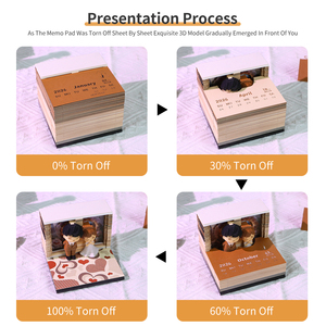 Cặp vợ chồng ngọt ngào 3D <span class=keywords><strong>Memo</strong></span> Pad tay xé cô dâu và chú rể mô hình hoa Vòng Hoa Trái Tim mô hình 3D lịch <span class=keywords><strong>Memo</strong></span> Pad cho món quà cưới - Product Image 5