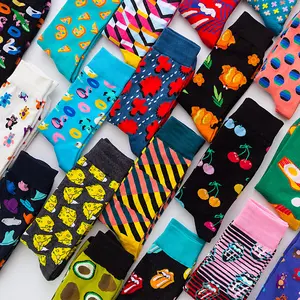 OEM Hersteller benutzer definierte Herren Kleid Baumwoll socken, Männer und Frauen Happy Socken benutzer definierte Logo